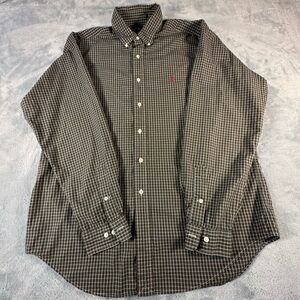 Ralph Lauren Yarmouth Plaid Button Down Shirt Mens 16 34/35 Cotton Classic